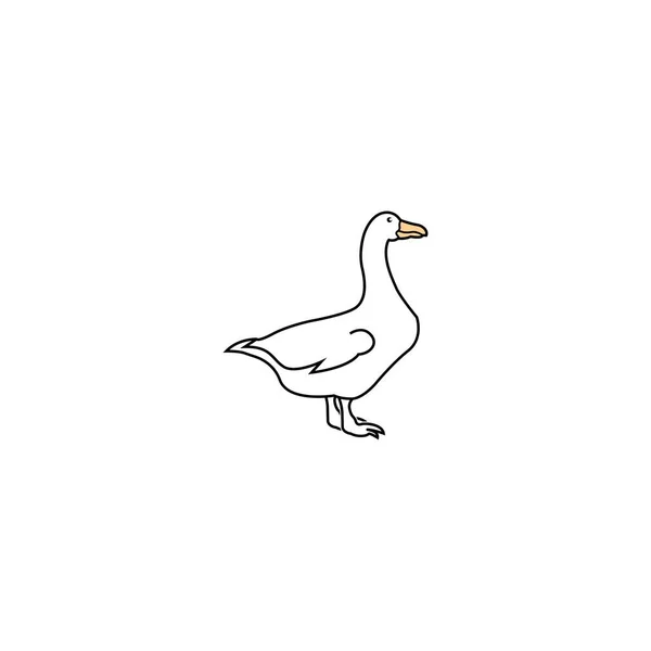 Шаблон Векторной Иллюстрации Логотипа Лебедя — стоковый вектор