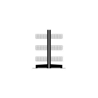 mini market raf simgesi, vektör illüstrasyonu basit tasarım.