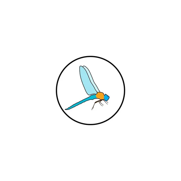 Dragonfly Vector Icon Illustration Simple Design — Stock Vector