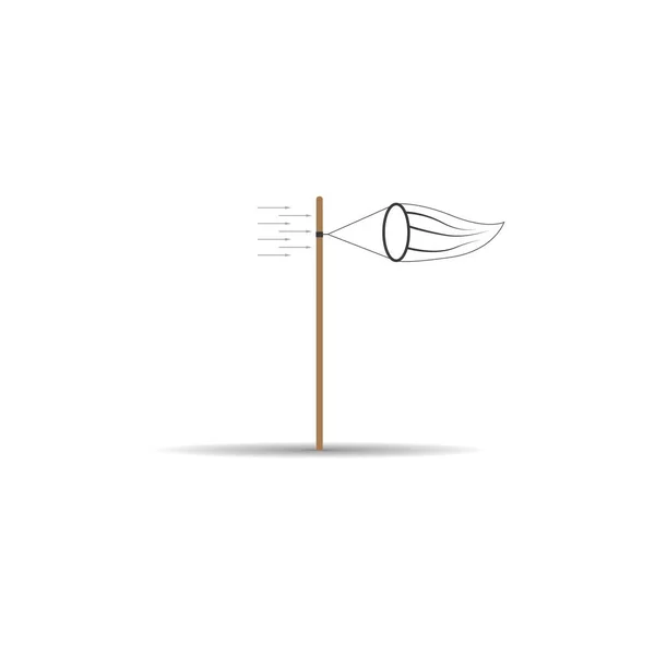 Ikona Vlajky Rychlosti Větru Návrh Vektorového Ilustračního Symbolu — Stockový vektor