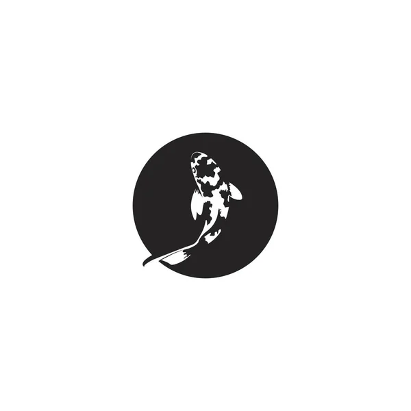 Koi Fish Vector Icon Illustration Logo Design — Stock Vector