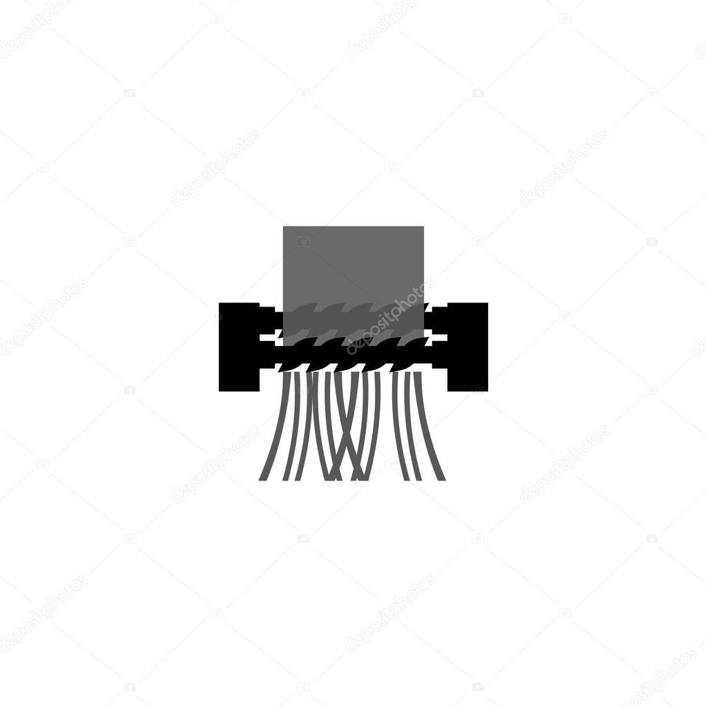 Shredder Machine Icon.vector illustration logo design