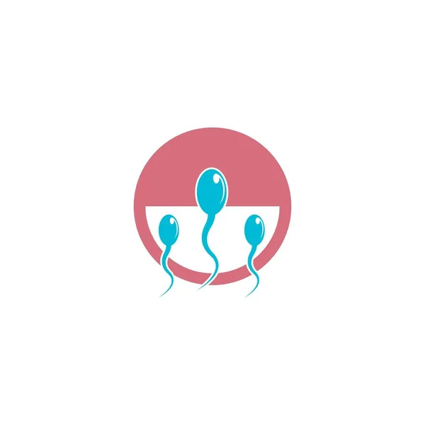 Sperma Logo Vector Illustratie Ontwerp Template — Stockvector