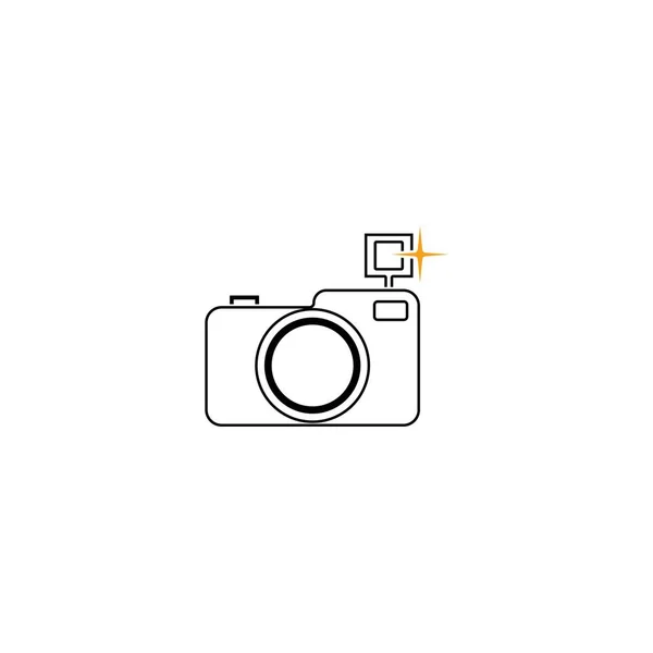 Иконка Вектора Камеры Рисунок Логотипа — стоковый вектор