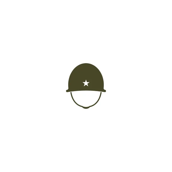 Casque Militaire Icon Vector Illustration Symbole Design — Image vectorielle