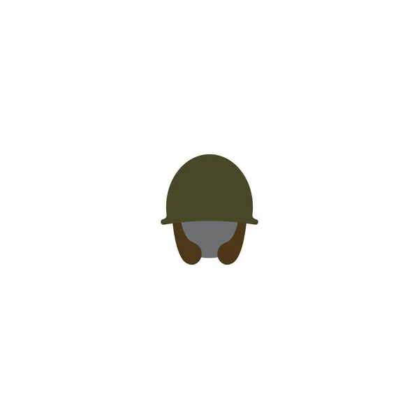 Casque Militaire Icon Vector Illustration Symbole Design — Image vectorielle