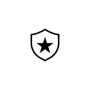 Kalkan Simgesi Vektör Logo Tasarımı Şablonu