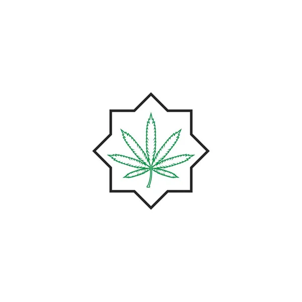 Διάνυσμα Λογότυπου Φύλλων Κάνναβης Φαρμακευτικό Σημάδι Μαριχουάνας Φυσικά Οργανικά Βότανα — Διανυσματικό Αρχείο