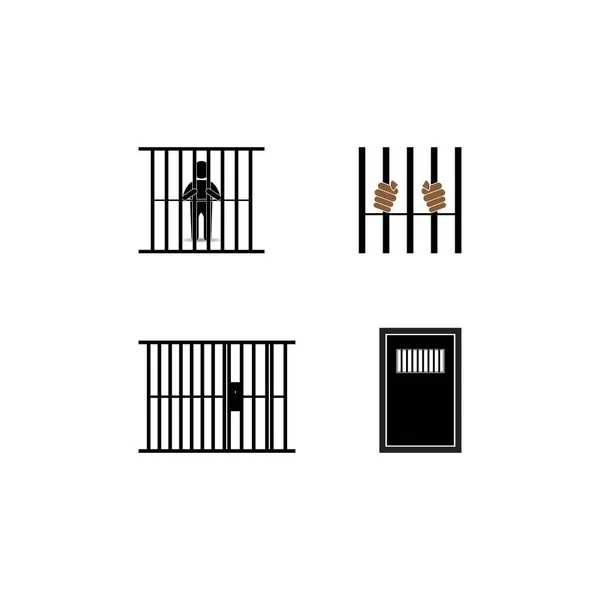 Gefängnisikone Vektorillustration Einfaches Design — Stockvektor