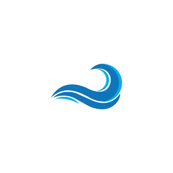 Wasser Welle Logo Vektor Illustration Design Vorlage — Stockvektor