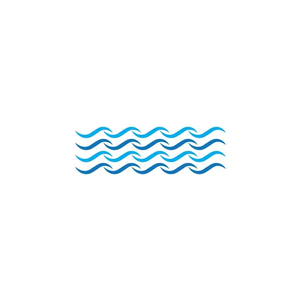 Woda Fala Logo Wektor Ilustracja Projekt Szablon — Wektor stockowy
