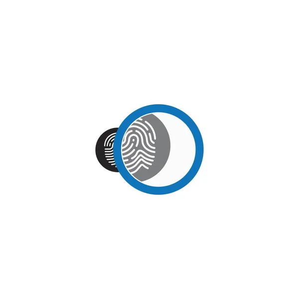 Das Logo Der Fingerabdrucksonde Vektor Illustration Symbol Design — Stockvektor