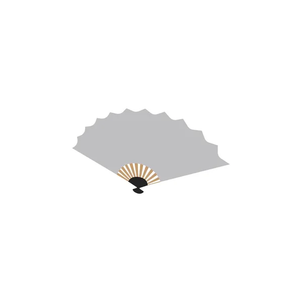 Ручний Вентилятор Або Традиційна Піктограма Вентилятора Векторна Ілюстрація Дизайн Символів — стоковий вектор