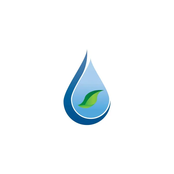 Logotipo Gota Água Desenho Modelo Ilustração Vetorial —  Vetores de Stock
