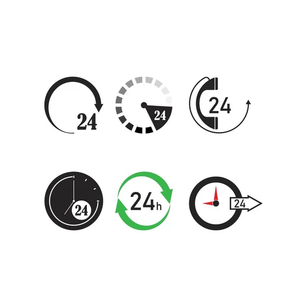 Hour Service Icon Vector Illustration Symbol Design — Stock Vector