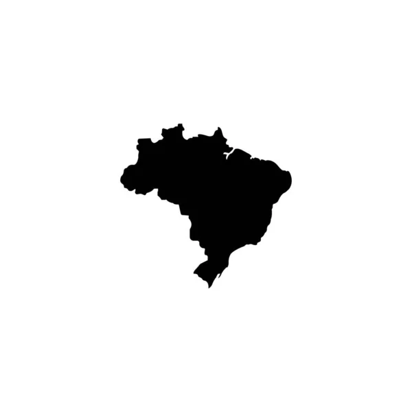 Brasilien Karte Vektor Symbol Illustration Symbol Design — Stockvektor