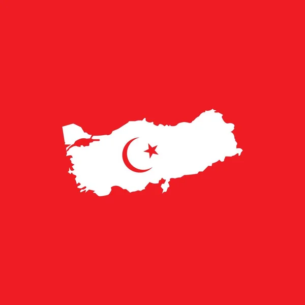 Ikona Mapy Turecka Návrh Vektorového Ilustračního Symbolu — Stockový vektor