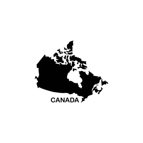 Icona Mappa Canada Disegno Simbolo Illustrazione Vettoriale — Vettoriale Stock