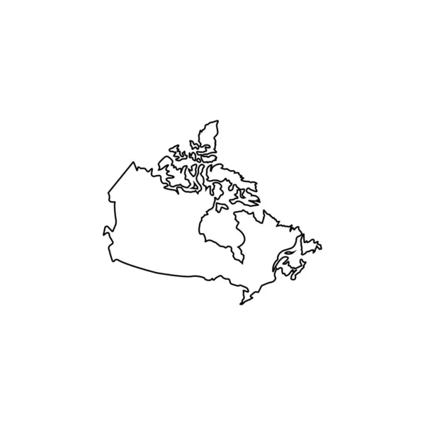 Canadá Mapa Icono Vector Ilustración Símbolo Diseño — Archivo Imágenes Vectoriales