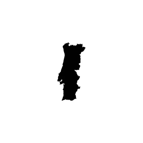 Ikona Mapy Portugalska Návrh Vektorového Ilustračního Symbolu — Stockový vektor
