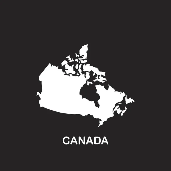 Canadá Mapa Icono Vector Ilustración Símbolo Diseño — Vector de stock