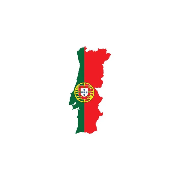 Portugal Mapa Icono Vector Ilustración Símbolo Diseño — Archivo Imágenes Vectoriales