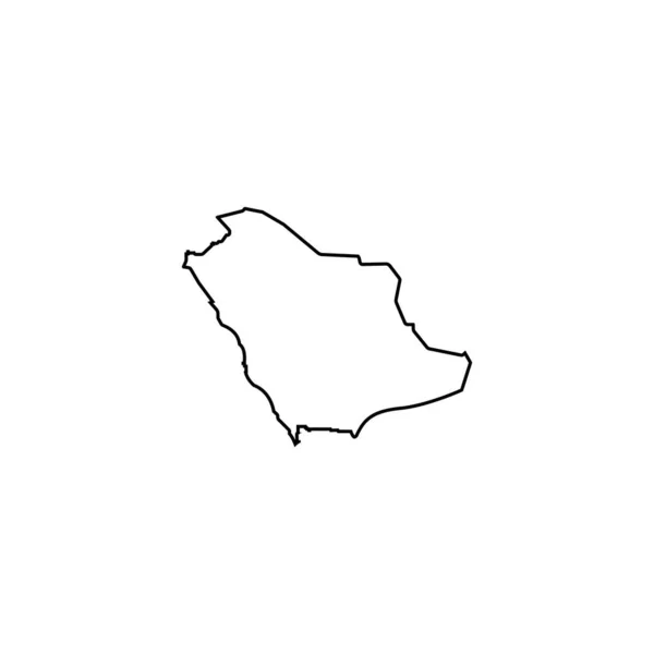 Icona Della Mappa Dell Arabia Saudita Disegno Simbolo Illustrazione Vettoriale — Vettoriale Stock