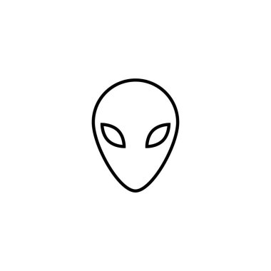 Uzaylı ikonu. vektör illüstrasyonu, imza ve sembol tasarımı