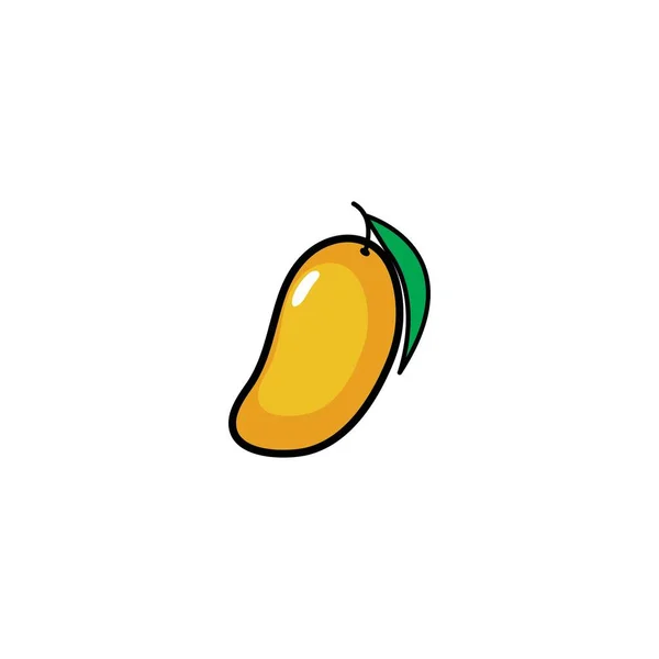 Mango Vector Icon Illustration Logo Template — Stock Vector