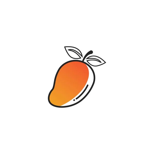 Mango Vector Icon Illustration Logo Template — Stock vektor