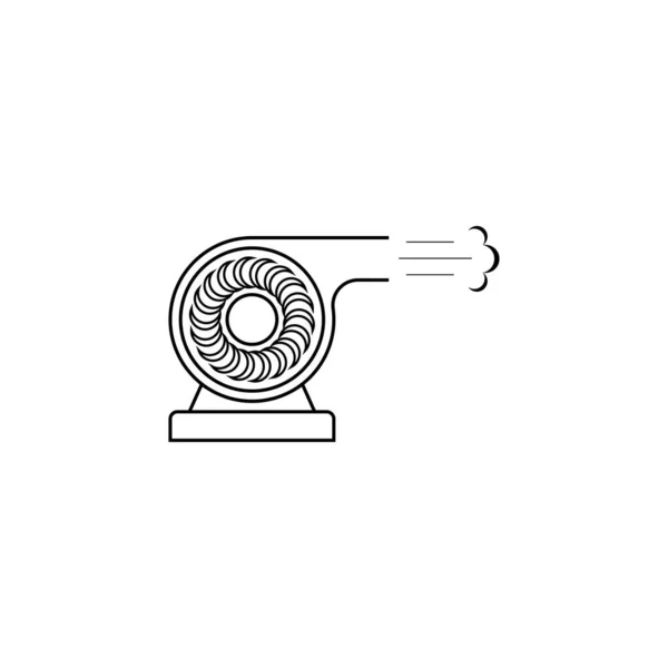 Двигун Турбо Значок Векторна Ілюстрація Дизайн Технологічного Символу — стоковий вектор
