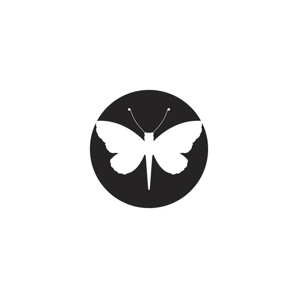Motýlí Logo Vektorové Ilustrační Šablony — Stockový vektor