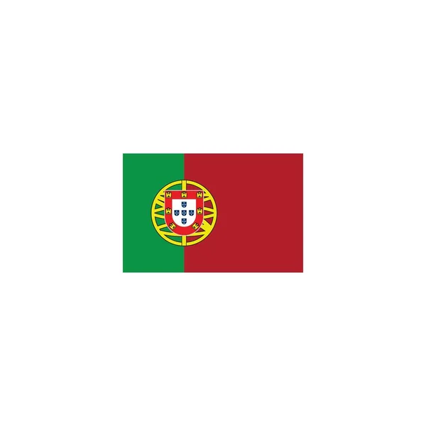 Λογότυπο Σημαίας Πορτογαλίας Σχεδιασμός Συμβόλων Διανυσματικής Απεικόνισης — Διανυσματικό Αρχείο