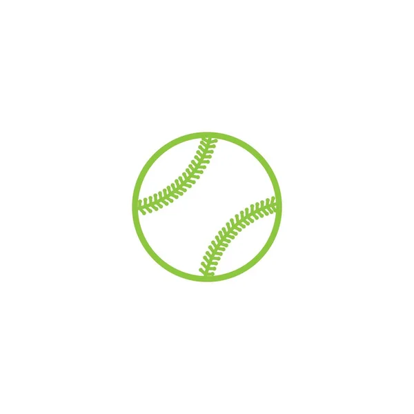 Modèle Conception Logo Illustration Vectorielle Icône Baseball — Image vectorielle