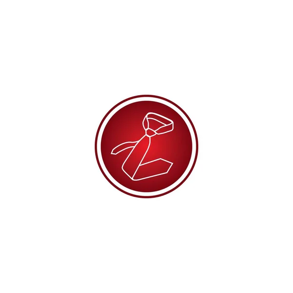 Krawatte Icon Vector Design Vorlage Illustration Logo Design — Stockvektor