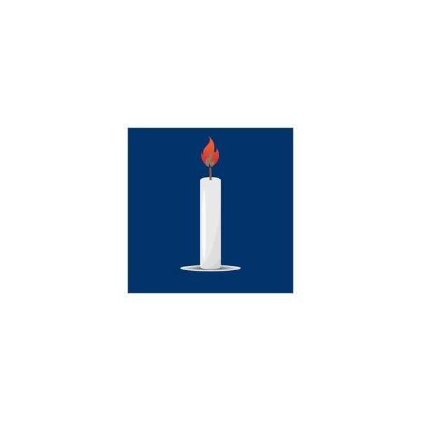 Ikone Der Kerze Isoliert Von Flachem Stil Vektorillustration — Stockvektor