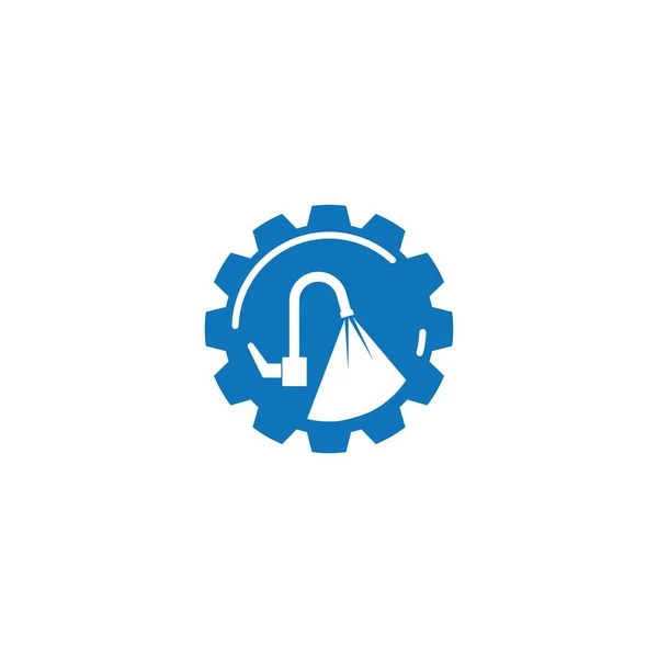 Musluk Simgesi Vektör Illüstrasyon Logo Tasarımı — Stok Vektör