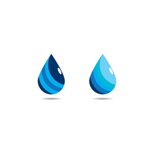 Agua Gota Logo Vector Ilustración Diseño — Vector de stock