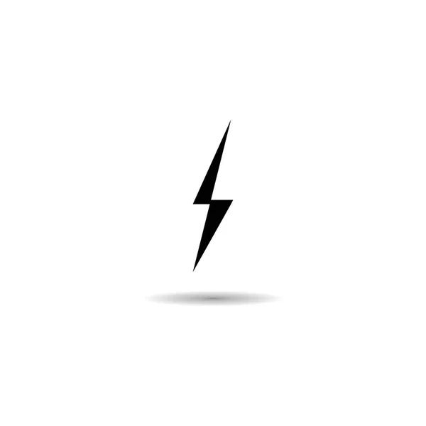 Блискавка Електрична Ікона Векторний Дизайн Ілюстрації — стоковий вектор