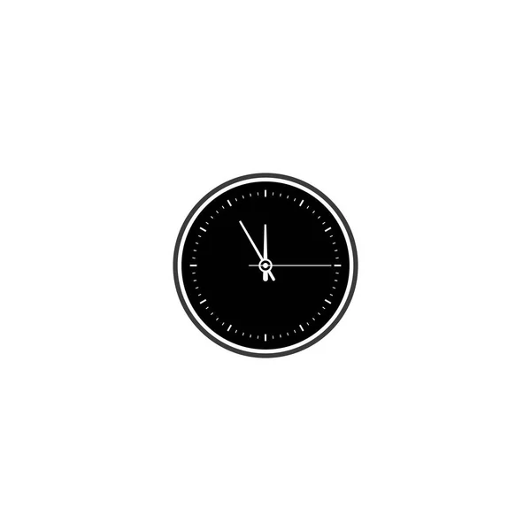Horloge Icône Design Logo Vecteur Illustration Alarme — Image vectorielle
