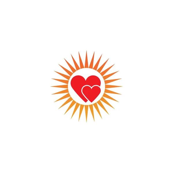 Amor Logotipo Vetor Ilustração Símbolo Design —  Vetores de Stock