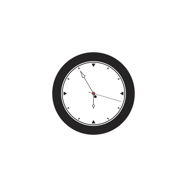 Clock Logo Vector Illustration Symbol Design Template — Archivo Imágenes Vectoriales