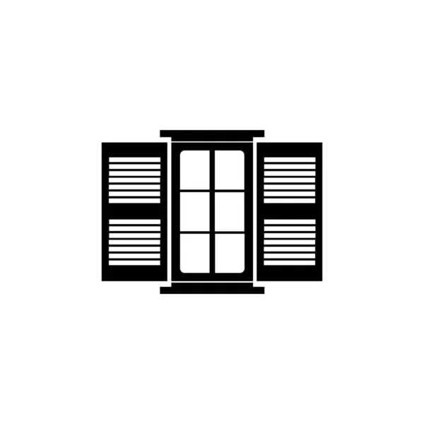 Icono Ventana Vector Ilustración Símbolo Diseño — Vector de stock