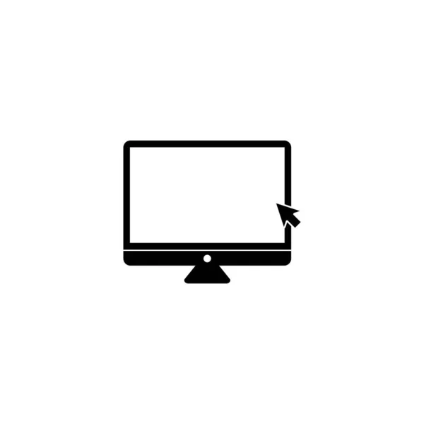Monitor Vector Icon Illustration Simple Design — 스톡 벡터
