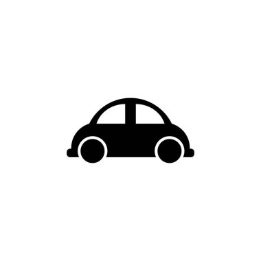 Eski araba ikonu. vektör illüstrasyonu basit tasarım