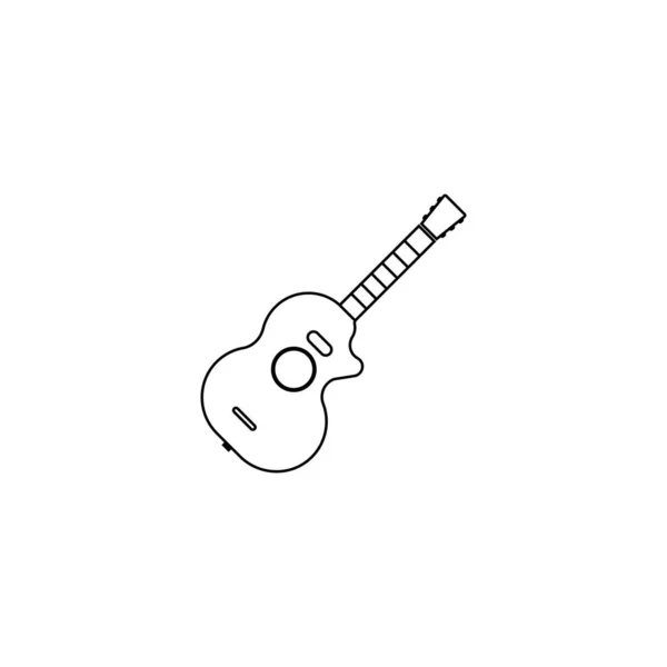 Vector Logotipo Guitarra Plantilla Diseño Ilustración — Vector de stock