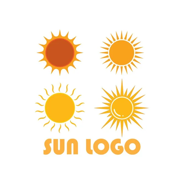 Sol Ícone Verão Desenho Logotipo Ilustração Vetorial —  Vetores de Stock