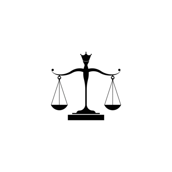 Justice Scale Icon Vector Illustration Design Template — Stock Vector