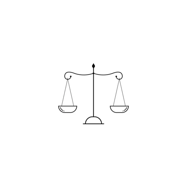 Justice Scale Icon Vector Illustration Design Template — Vector de stock