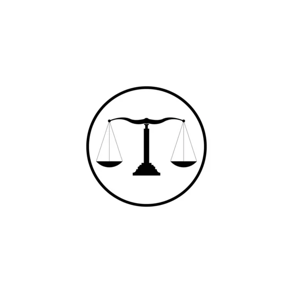 Justice Scale Icon Vector Illustration Design Template — ストックベクタ